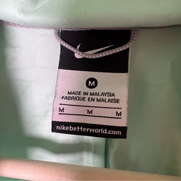 Nike Vapor Running Full Zip Jacket Size M Removable Hood Mint Green/Gray‎ - Picture 2 of 7